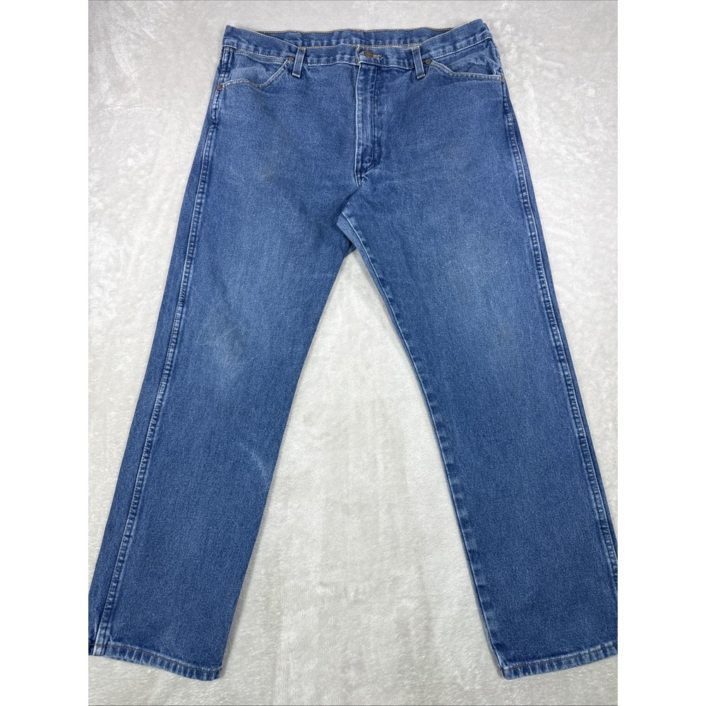 Wrangler 1013MWZPW Men's Blue Denim Cowboy Cut Rigid Relaxed Jeans 37X29